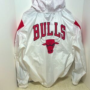 Chicago Bulls NBA Half Zip Windbreaker Mens - Size Large